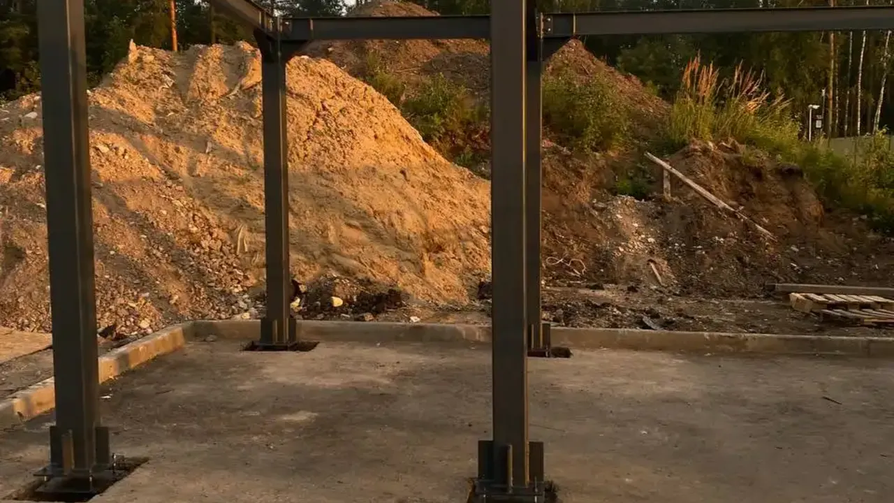 Промышленный ангар на металлокаркасе